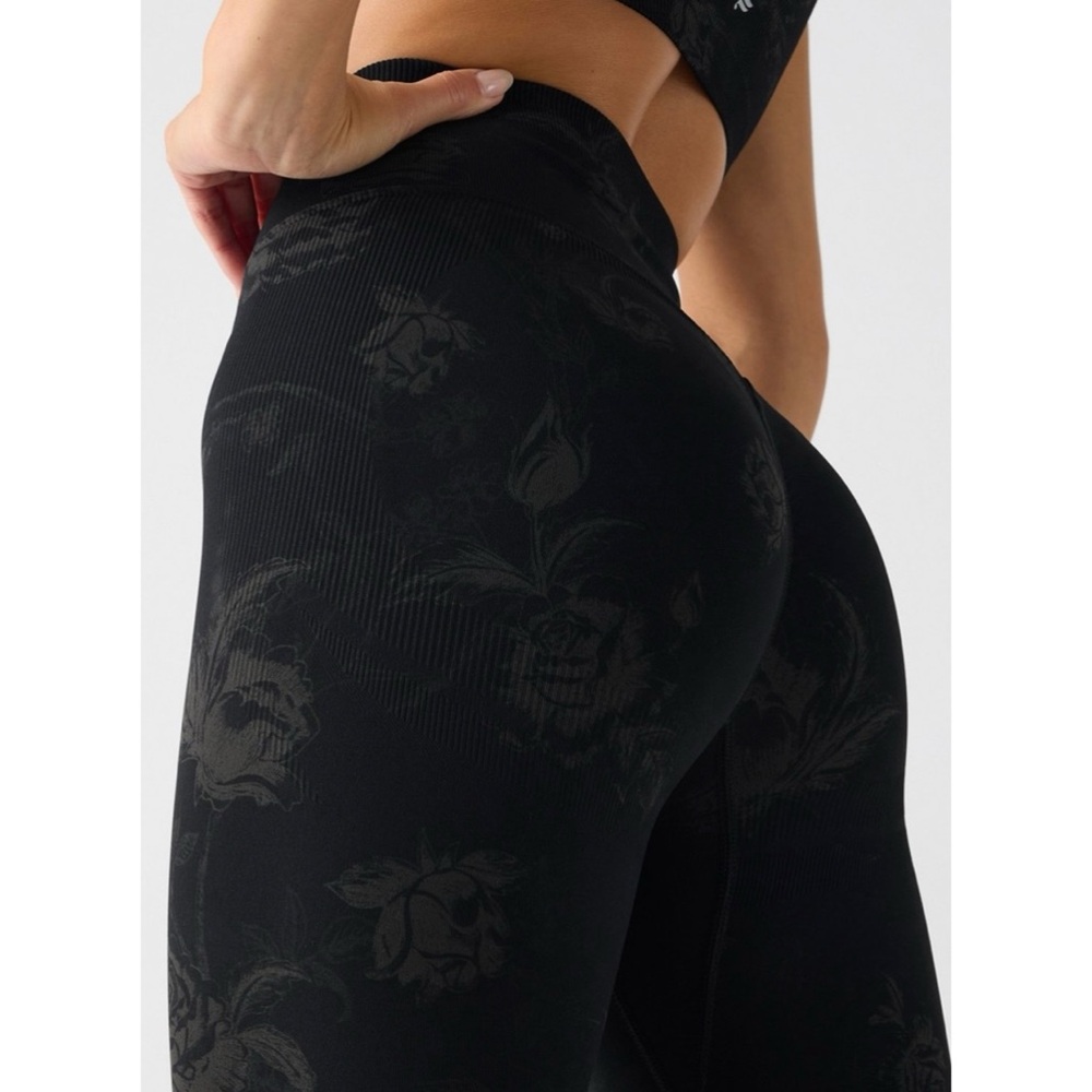 Fabletics Black Floral Leggings